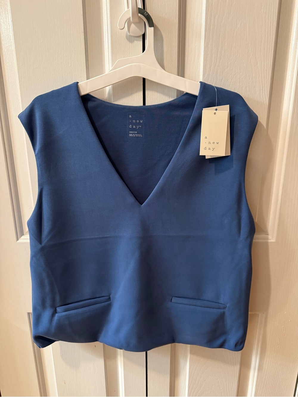 Womens Sandwash Vest - A New
Day -Blue Med